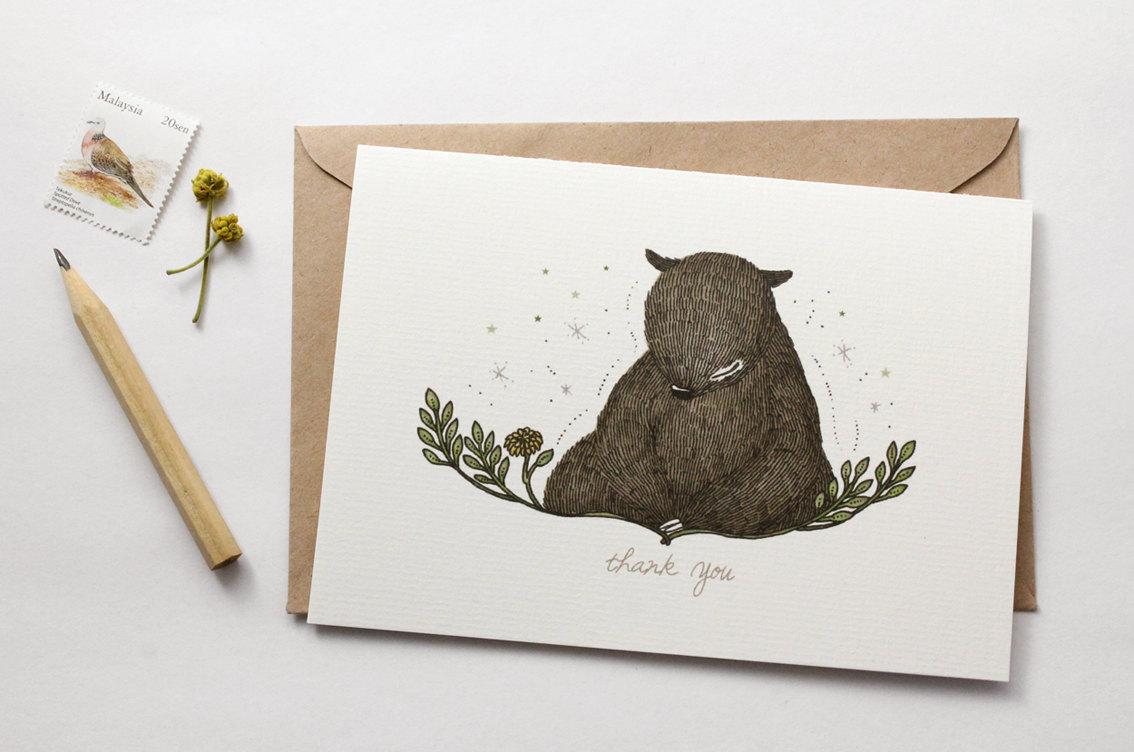 Thank You, Bear - Greeting Card (Special Discount)