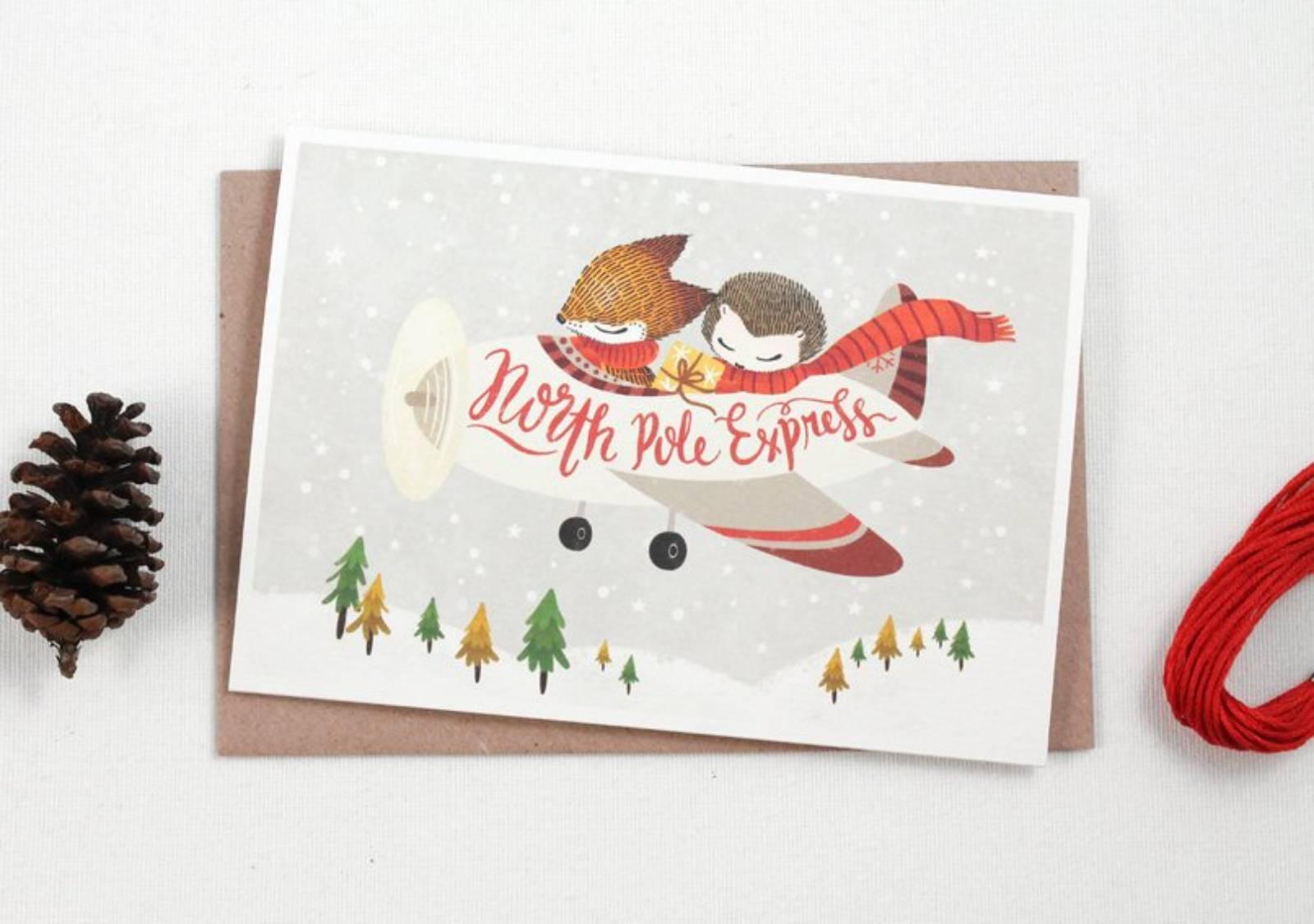 North Pole Express - Christmas Greeting Card
