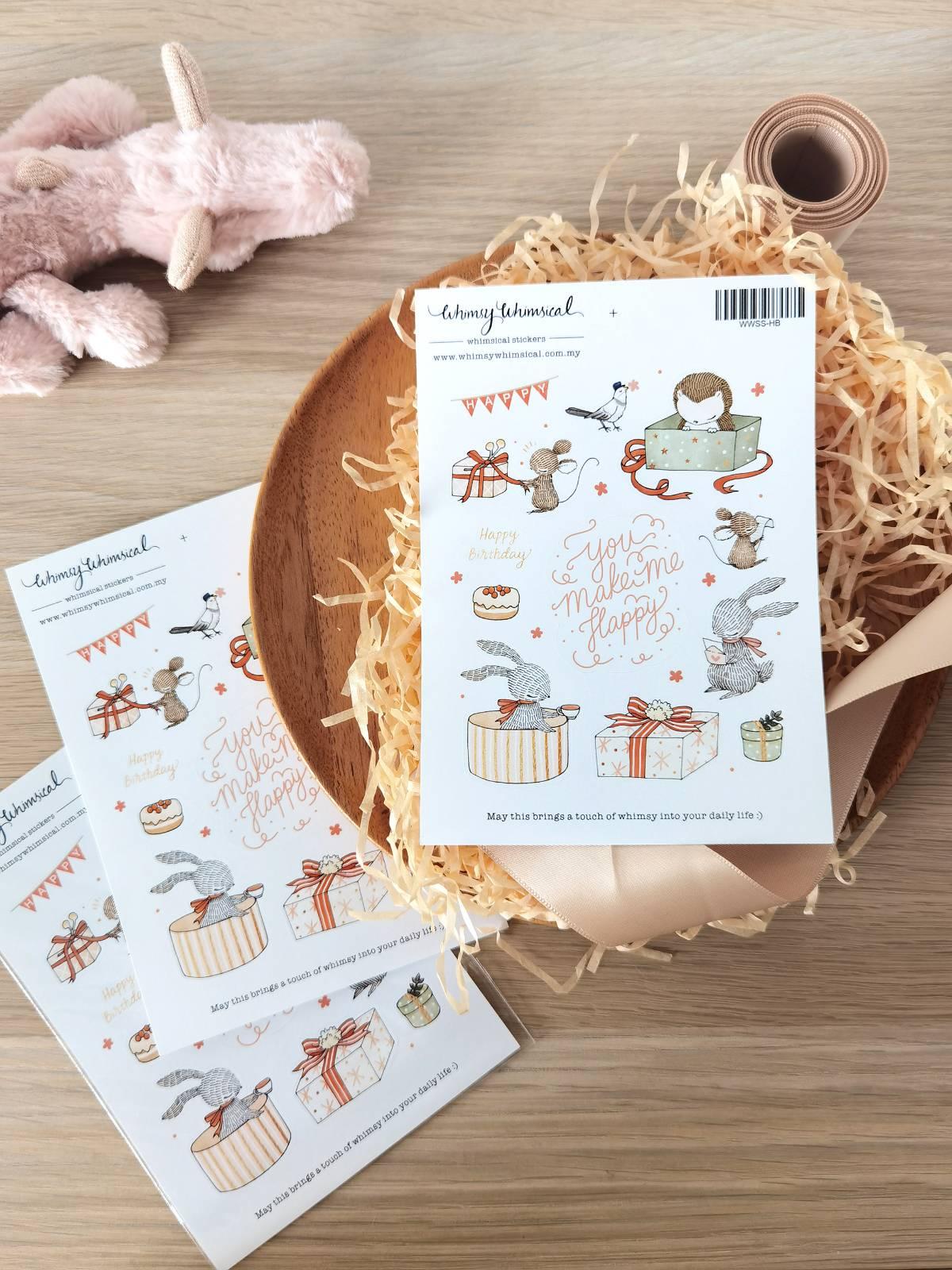 Happy Birthday - Sticker Sheet