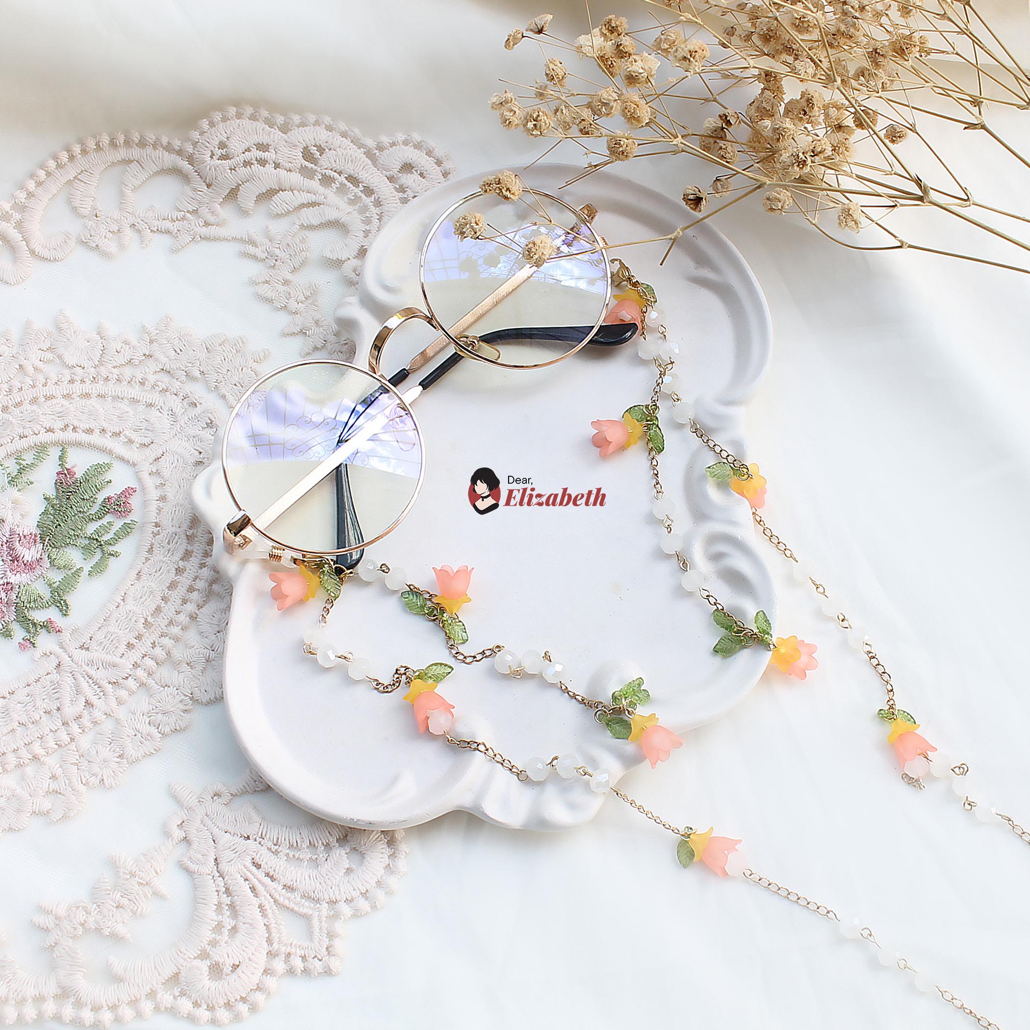 Lia Blush Lily Eyeglass Lanyard