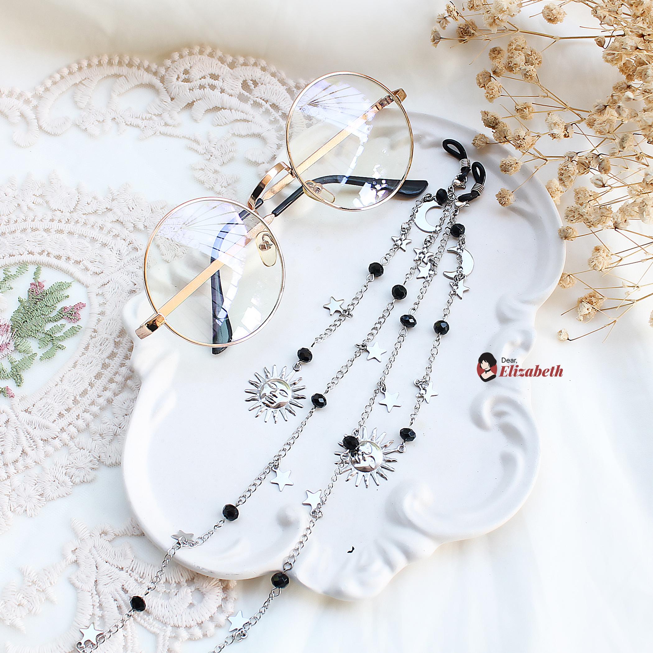 Esmeralda Black Cosmic Eyeglass Lanyard