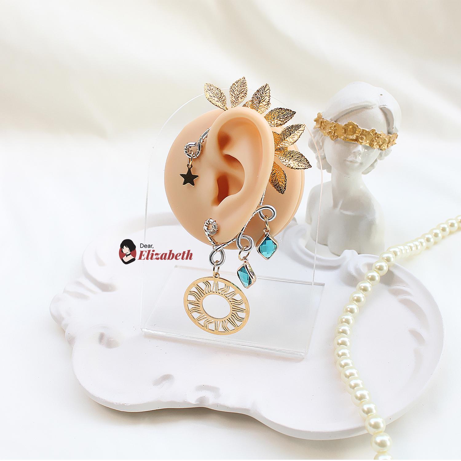 Sola Celesta Leaf Ear Cuffs