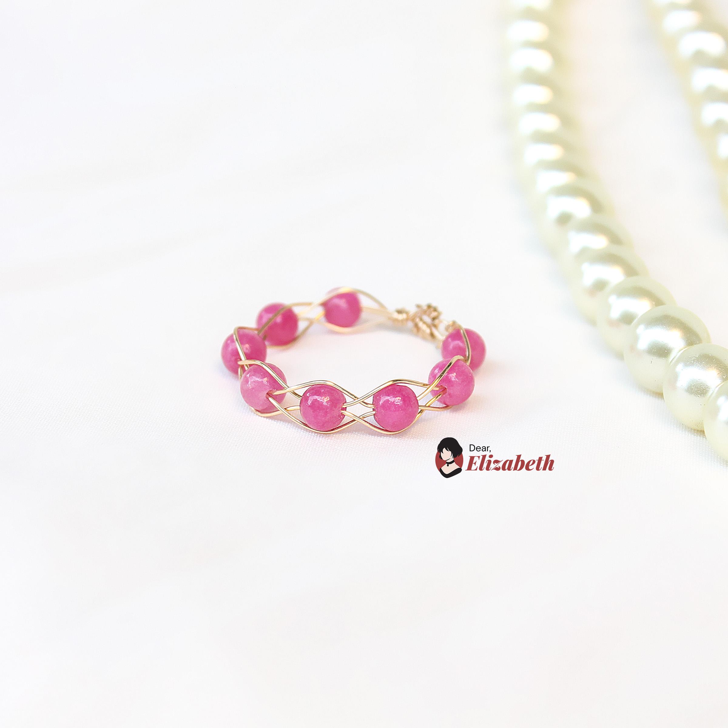 Wave Weave Stone Ring