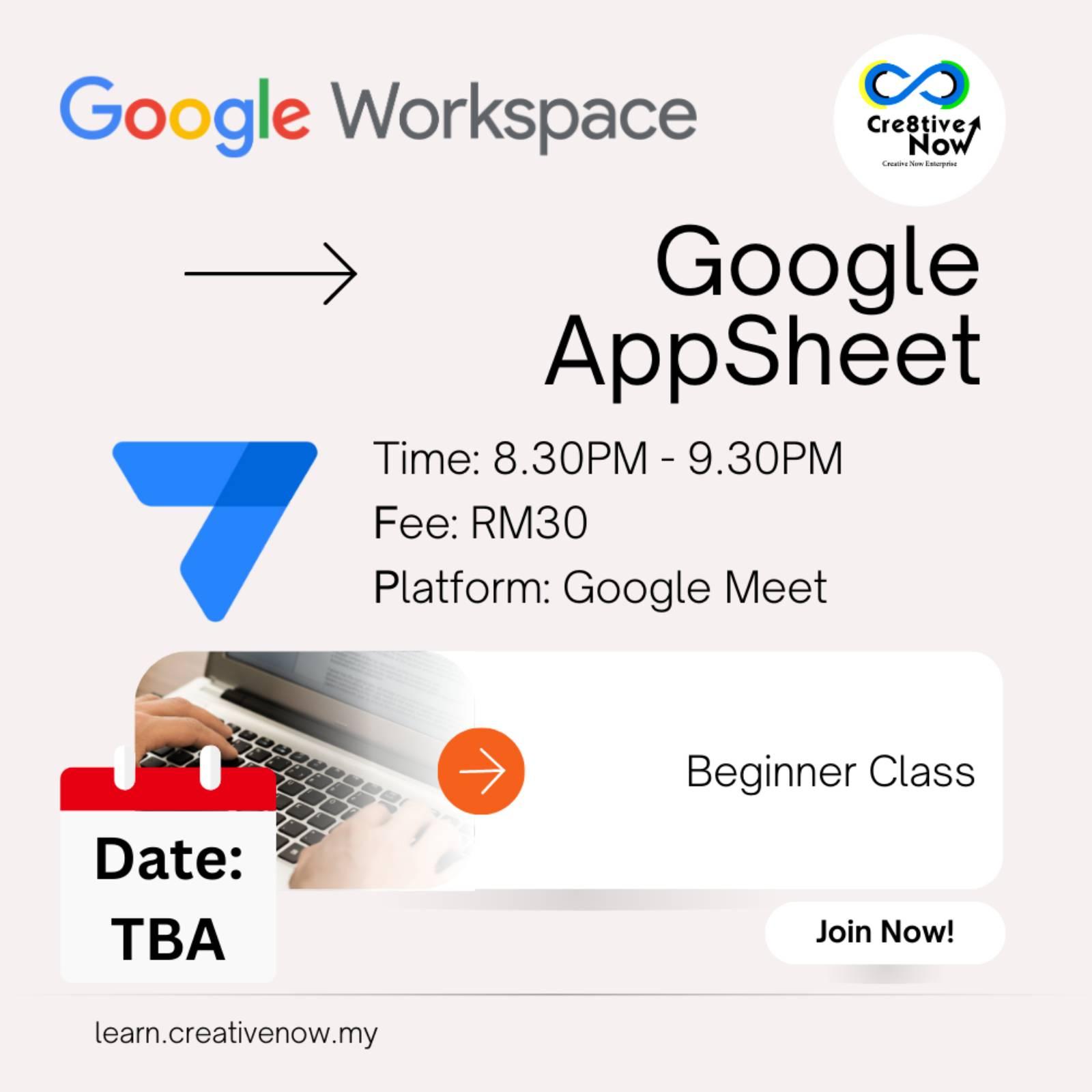 Google AppSheet - no-code Platform for your System