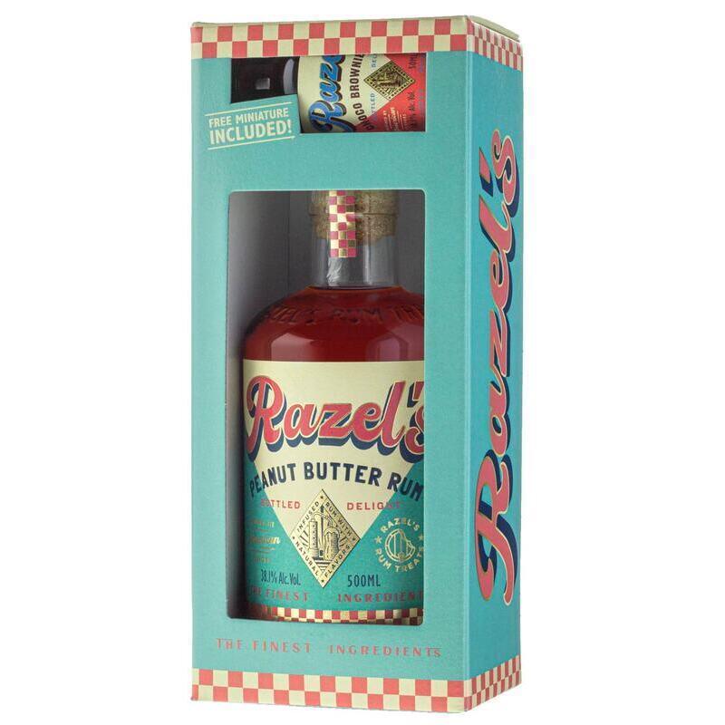 Razel's Peanut Butter Rum + Choco Brownie Miniature Onpack