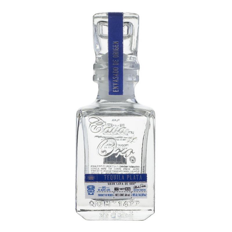 CAVA DE ORO Plata Tequila 100% Agave Miniature