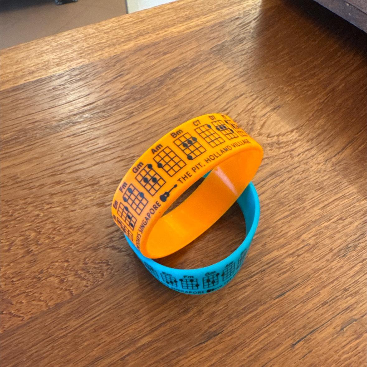 Ukulele chord wristbands