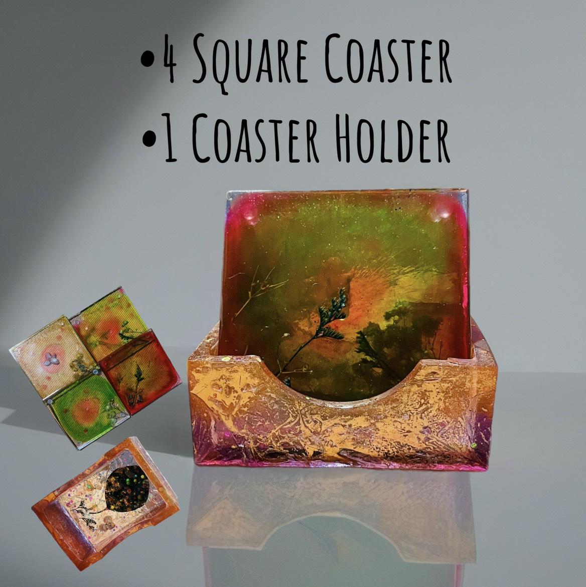 Coaster and Coaster Holder Set