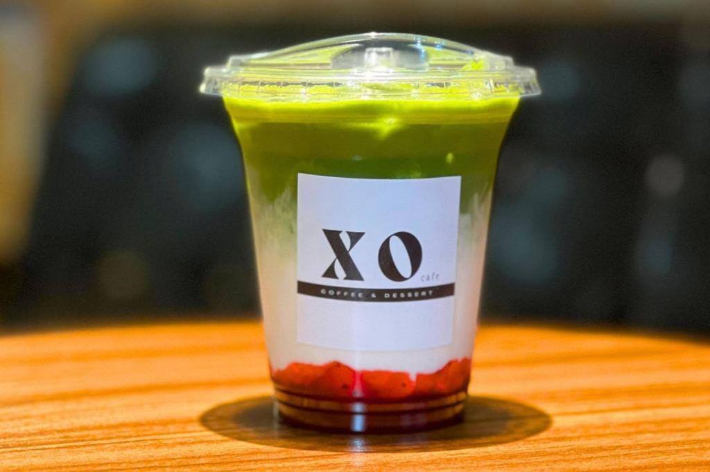 Iced Matcha Strawberry Latte