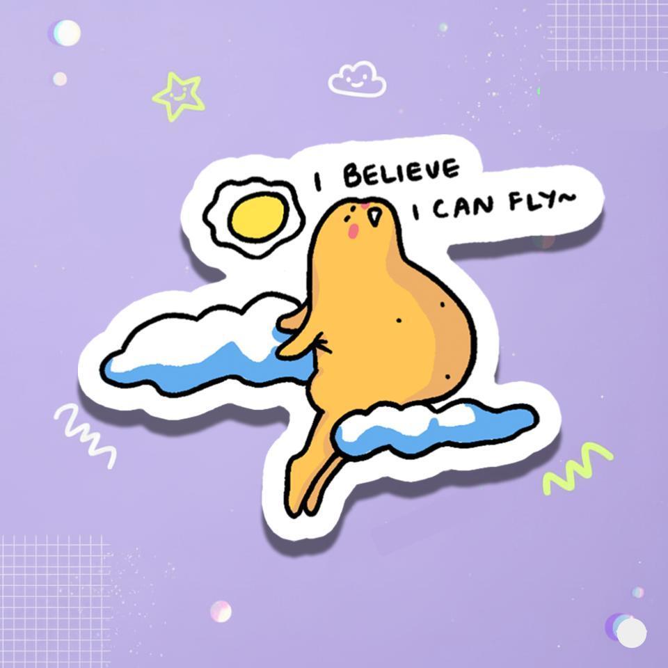 Longnach Sticker - I believe I can fly