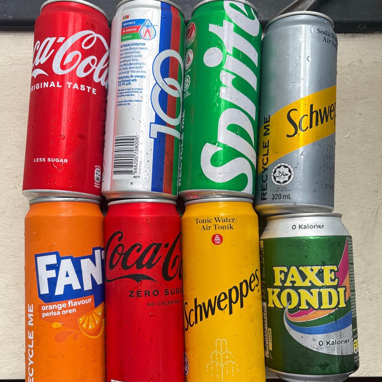Soft drink Coke Fanta Faxe Condi Sprite Tonic 100 Plus