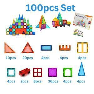 Magnetic Tiles: 100 pc Set-