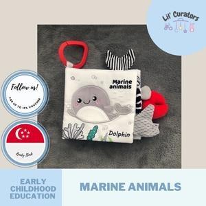 BW Cloth Book-Marine Animals