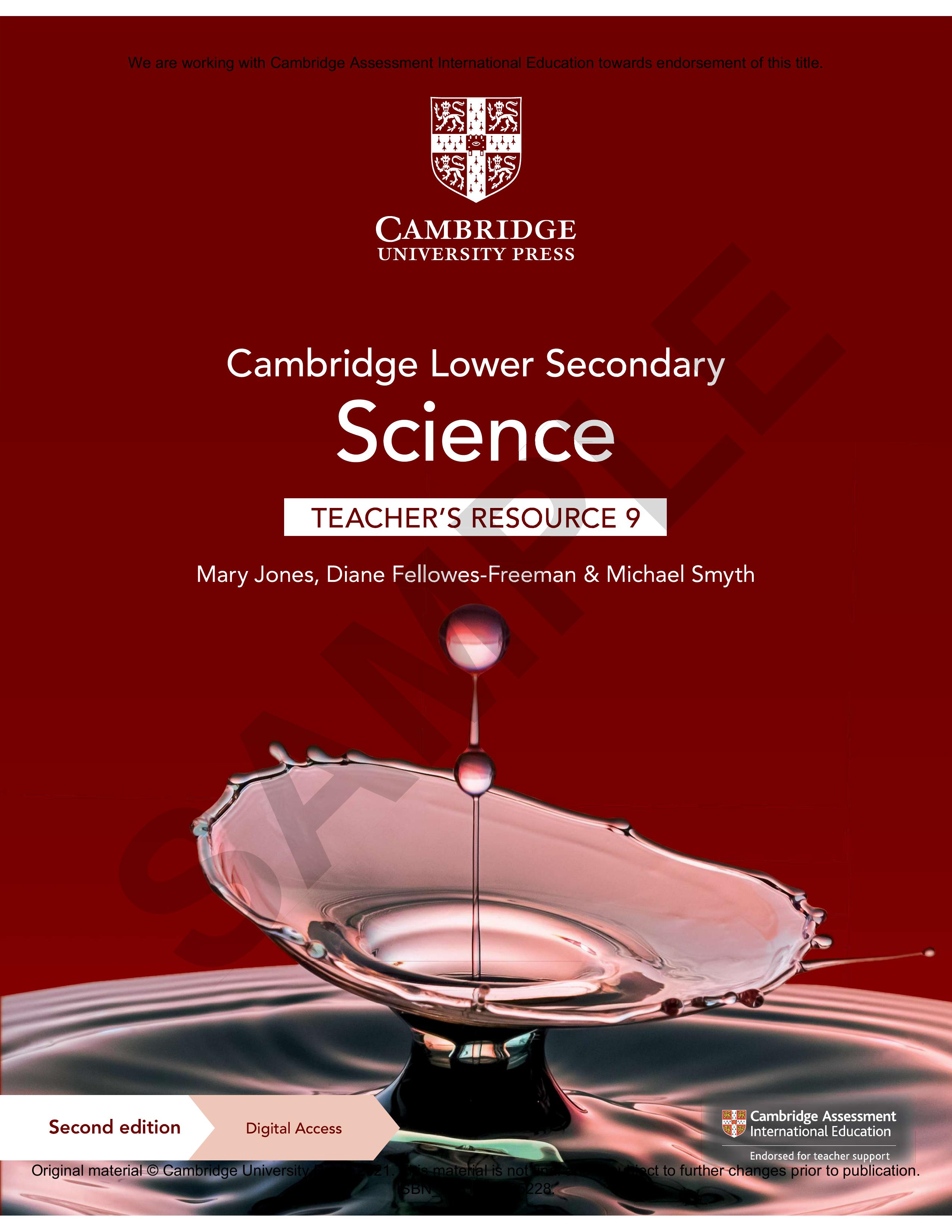 Cambridge Lower Secondary Science Teacher's Resource with Digital Access Stage 9