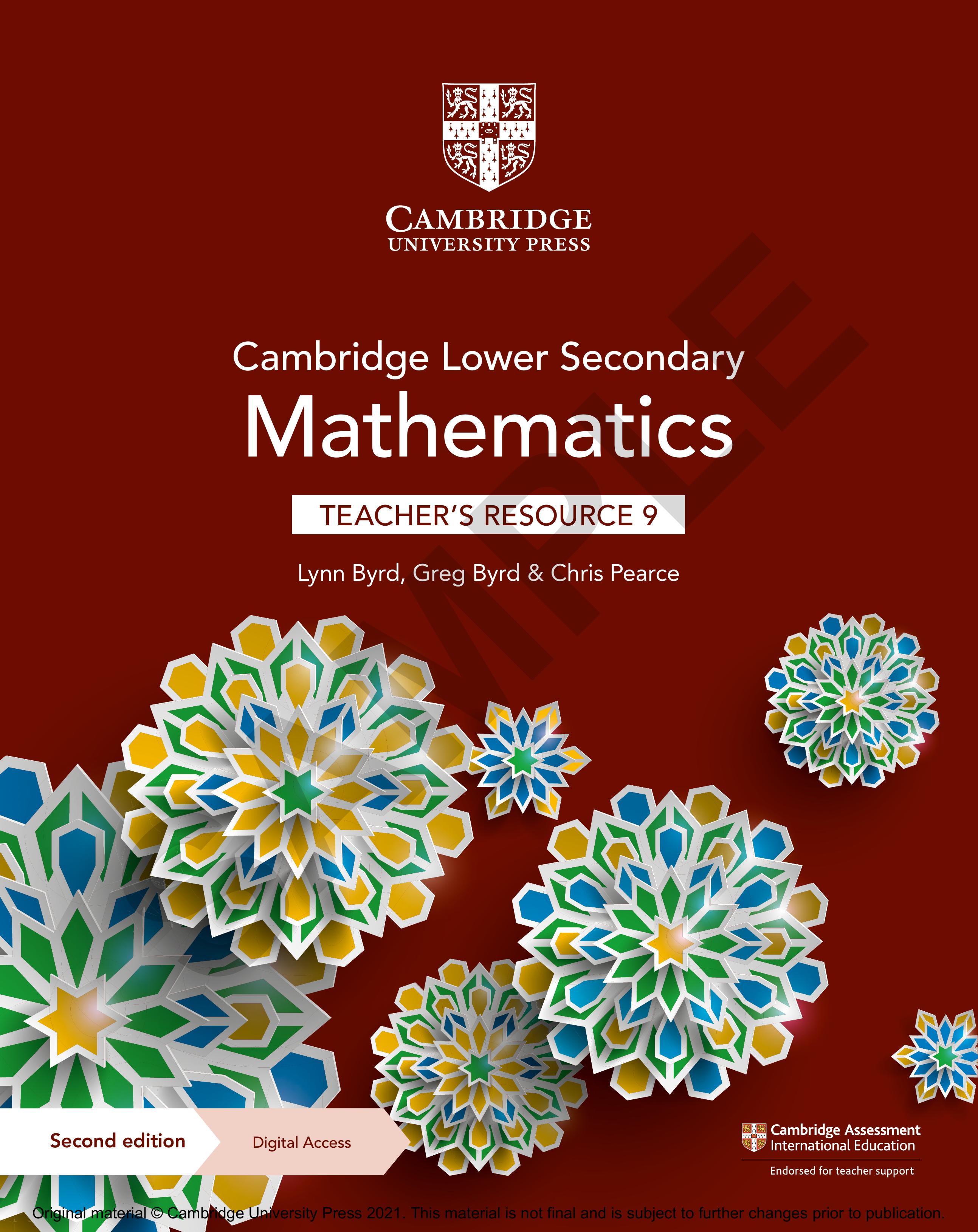 Cambridge Lower Secondary Mathematics Teacher's Resource with Digital Access Stage 9