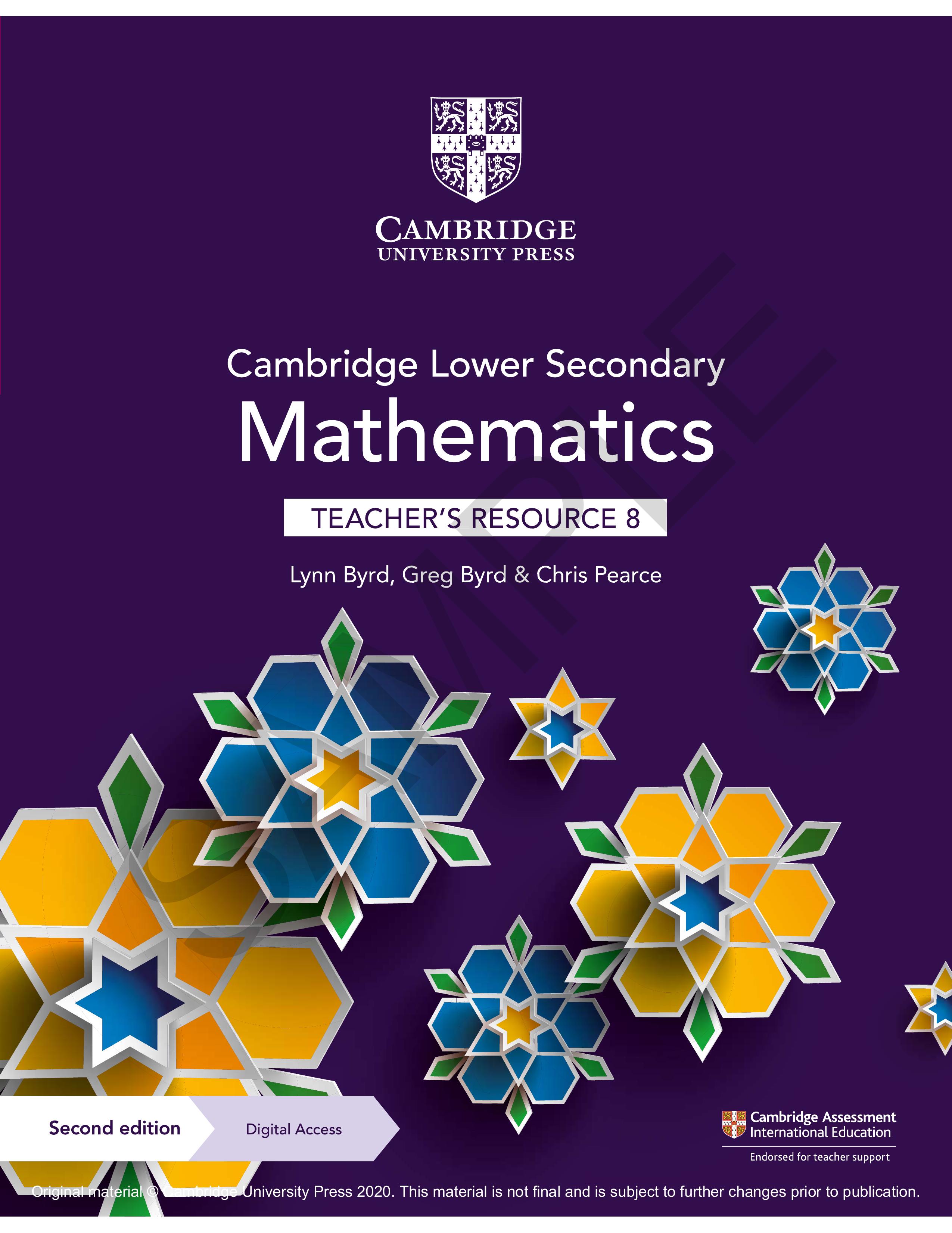Cambridge Lower Secondary Mathematics Teacher's Resource with Digital Access Stage 8