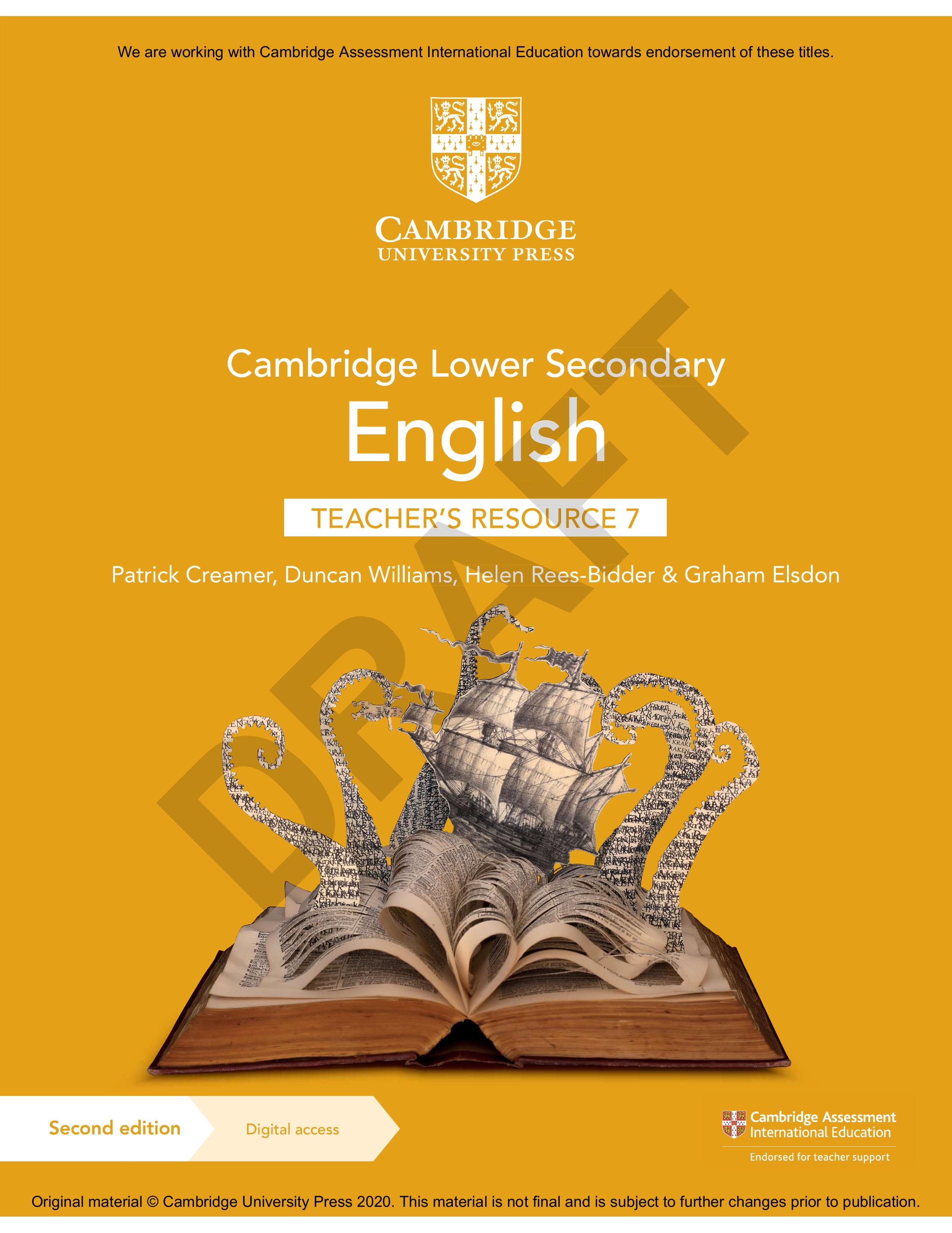 Cambridge Lower Secondary English Teacher's Resource with Digital Access Stage 7
