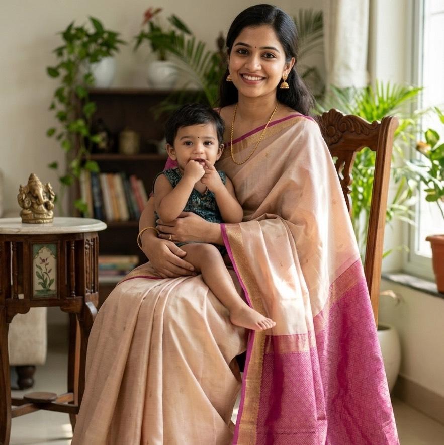 Blush Rose Lightweight Kanchipuram