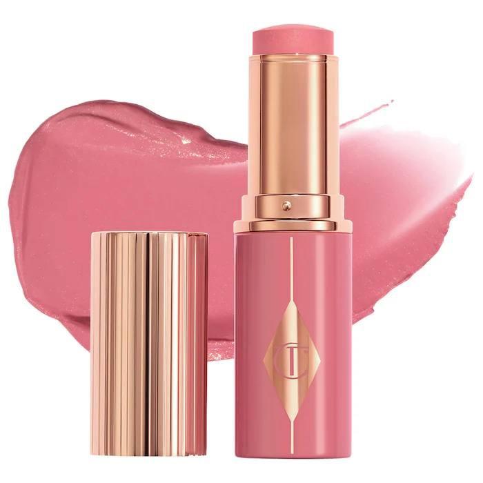 CHARLOTTE TILBURY Unreal Lip + Cheek Glow Blush Stick in Rosy Glow
