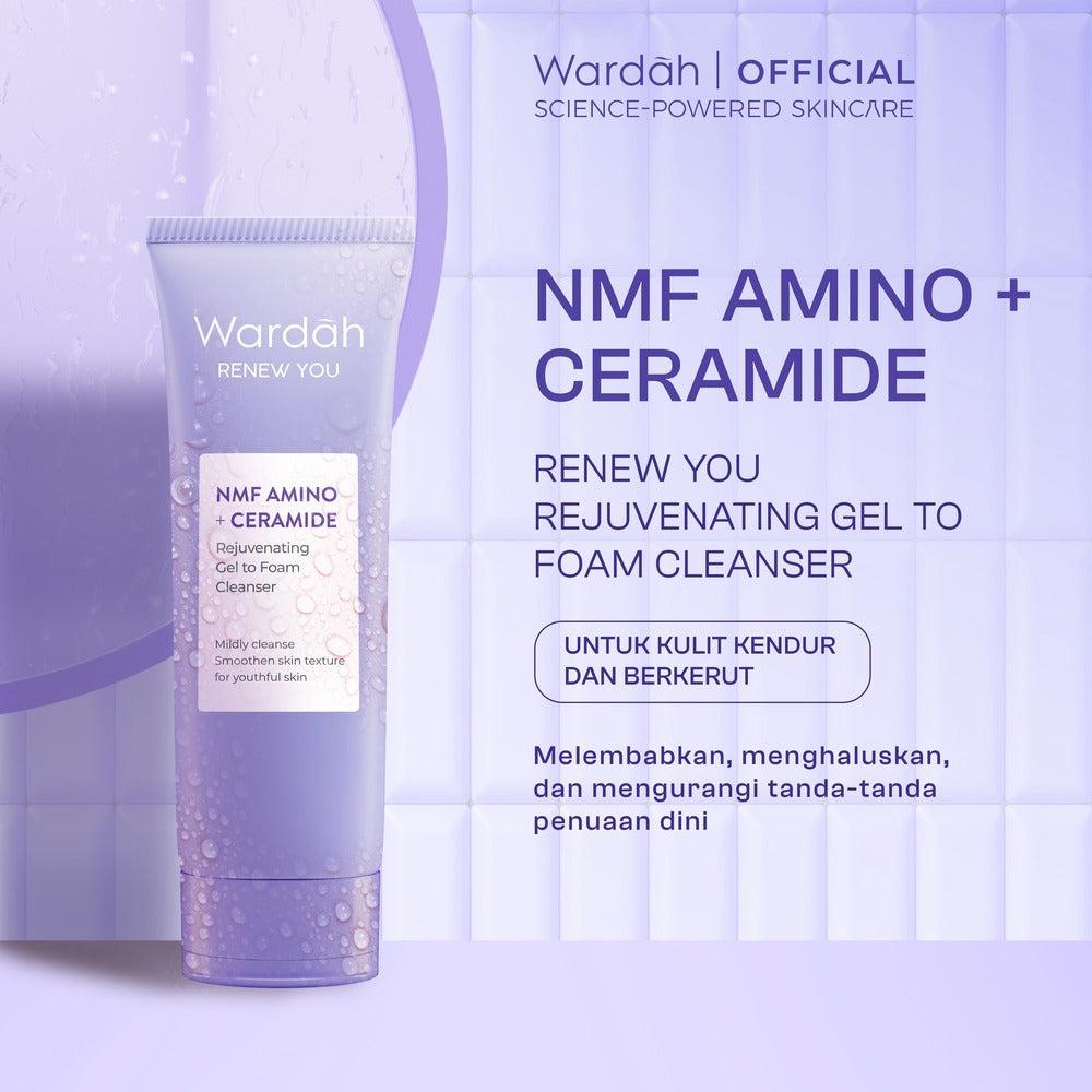 [REFAL HADY'S FAVORITE] NEW! WARDAH Renew You NMF Amino Ceramide Rejuvenating Gel To Foam Cleanser 100 mL Sabun Cuci Muka Gentl…
