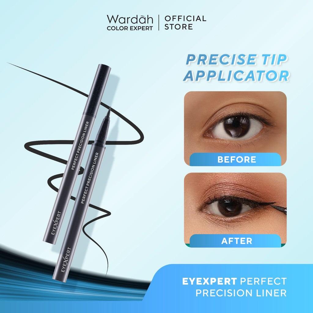 Wardah EyeXpert Perfect Precision Liner - Eyeliner Waterproof Warna Hitam dengan Aplikator Presisi Mudah Digunakan dan Lembut-T…
