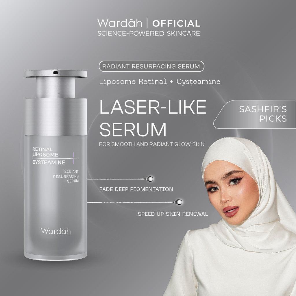 [Wardah Exclusive Member] Wardah Radiant Resurfacing Retinal Cysteamine Serum 30 ml - Serum Pencerah, Penghilang Kerutan, Retin…