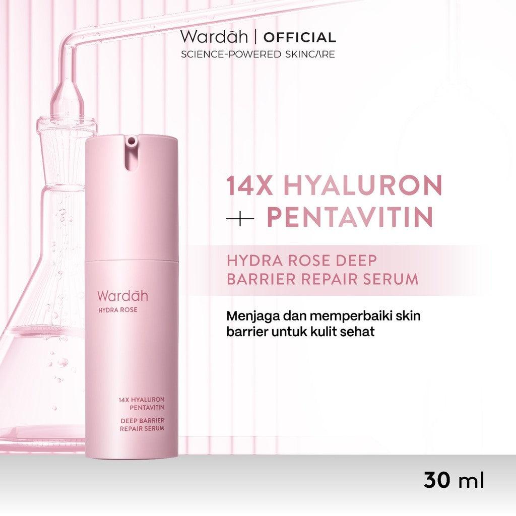 WARDAH Hydra Rose 14X Hyaluronic Pentavitin Deep Barrier Repair Serum 30 ml - Serum dengan Allantoin - Perawatan Wajah untuk Ku…