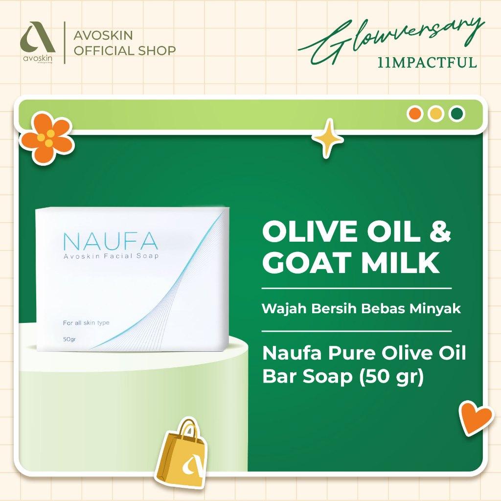 Bar Soap Avoskin Naufa Pure Olive Oil 50gr-Sabun Kulit Berminyak