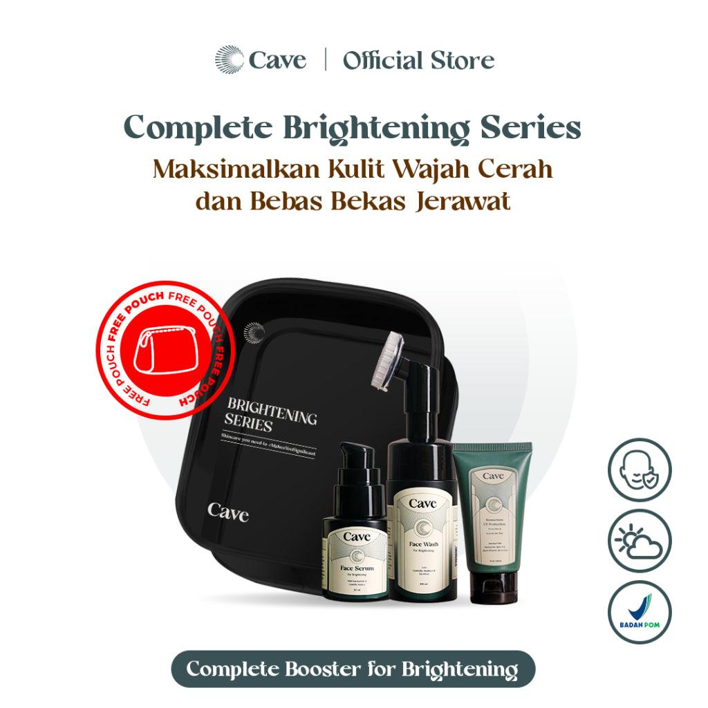 CAVE Complete Brightening Series - Skincare 1 Paket Untuk Pria Membantu Membersihkan Menutrisi & Mencerahkan Wajah