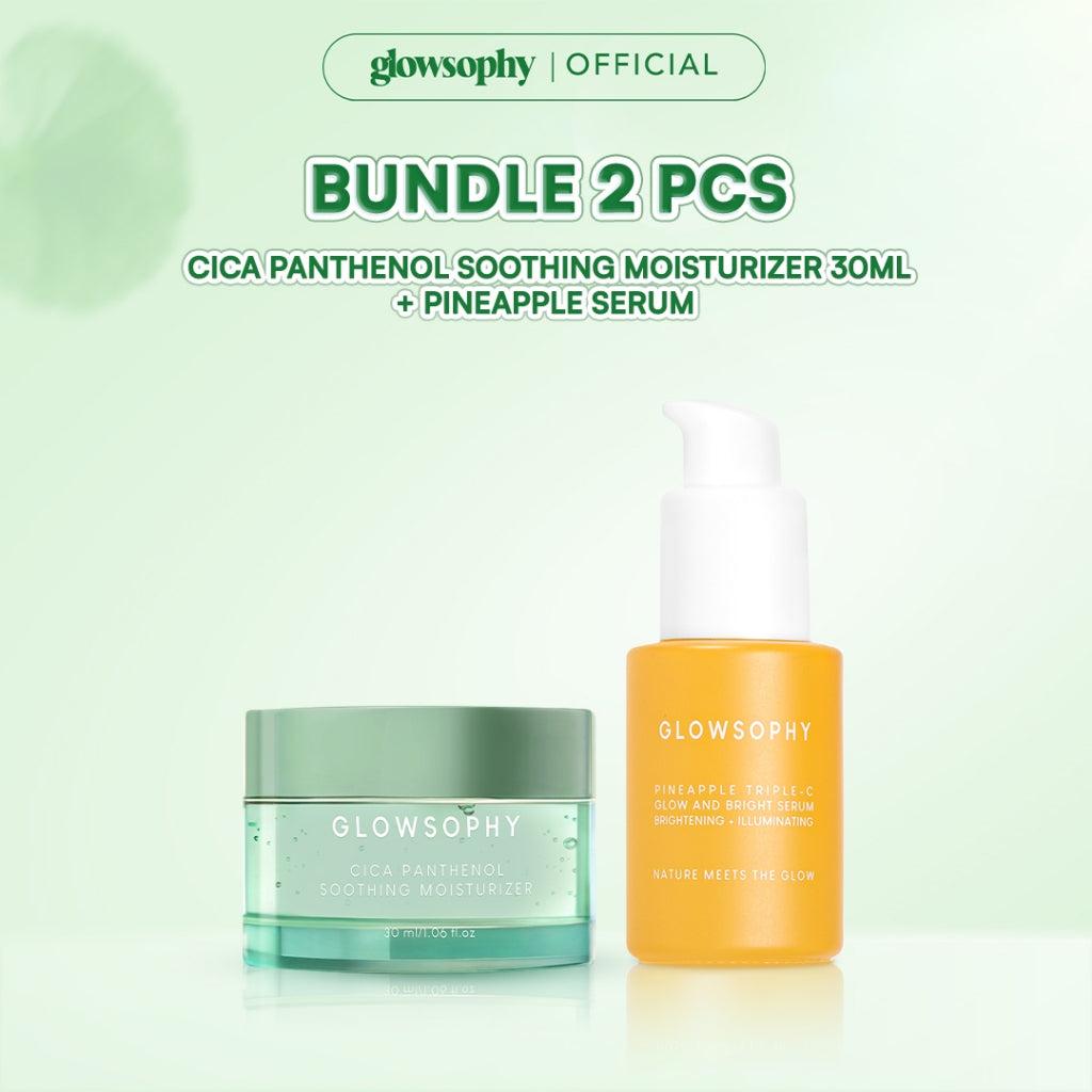 Glowsophy Bundle 2in1 Glow Skin CICA Centella Soothing Moisturizer 30 ml + Pineapple Triple-C Glow and Bright Serum 30 ml