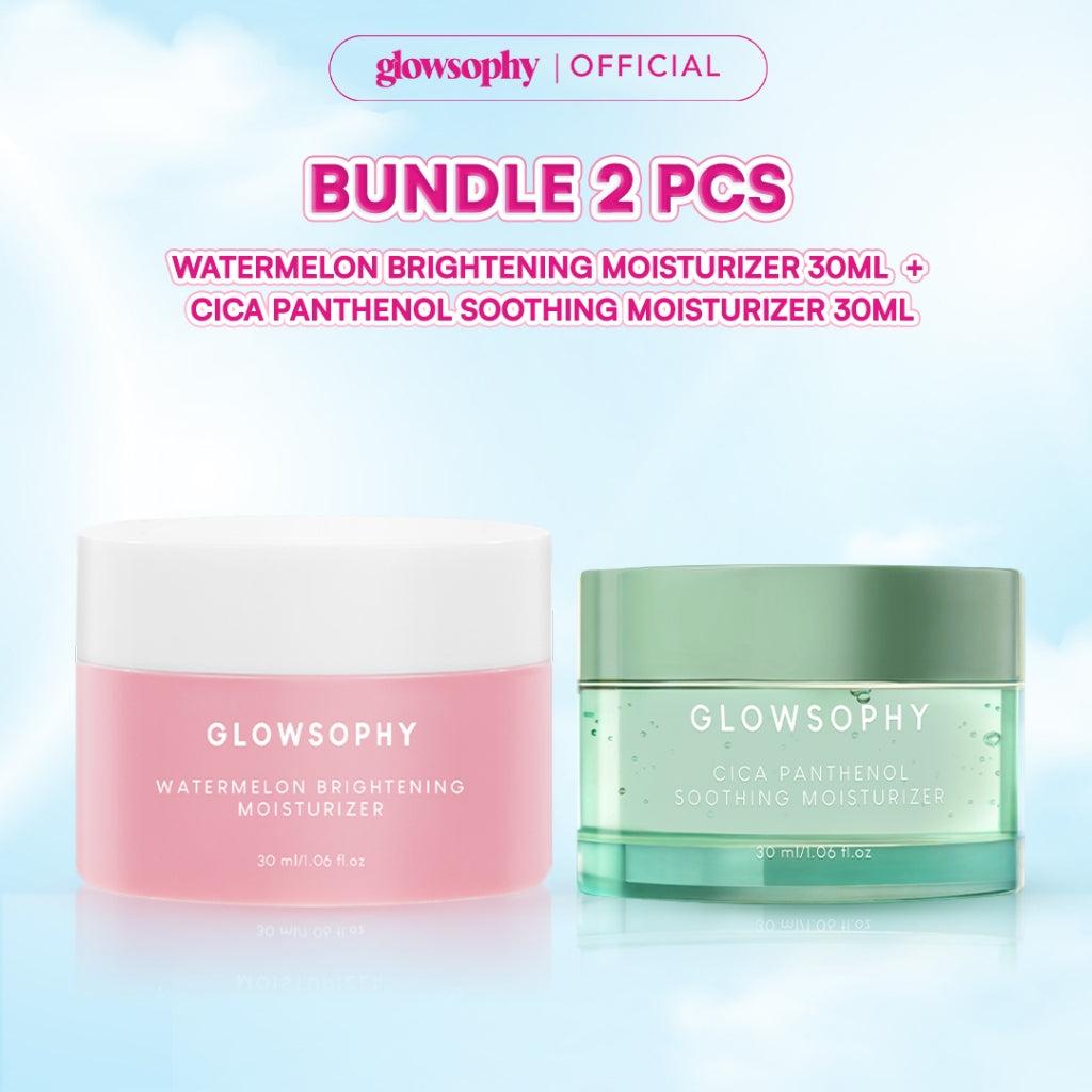 Glowsophy Bundle 2in1 Moisturizer CICA Centella Soothing Moisturizer 30 ml + Watermelon Brightening Moisturizer Niacinamide 30…