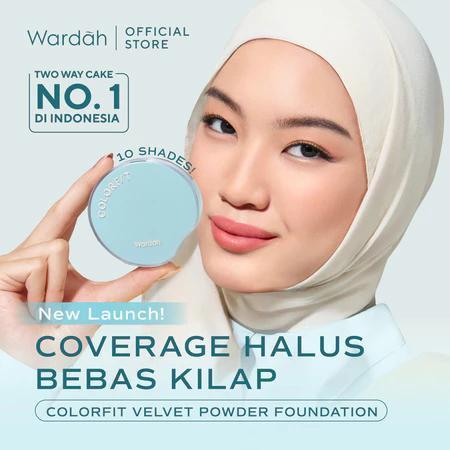 NEW!! Wardah Colorfit Velvet Powder Foundation 11g - Two Way Cake 32N Neutral Beige