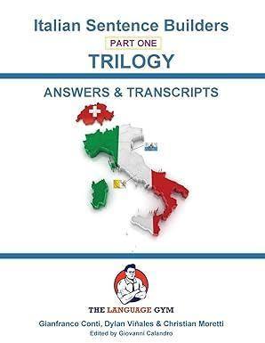 Language Gym Italian Sentence Builders Trilogy 1 Answer Book