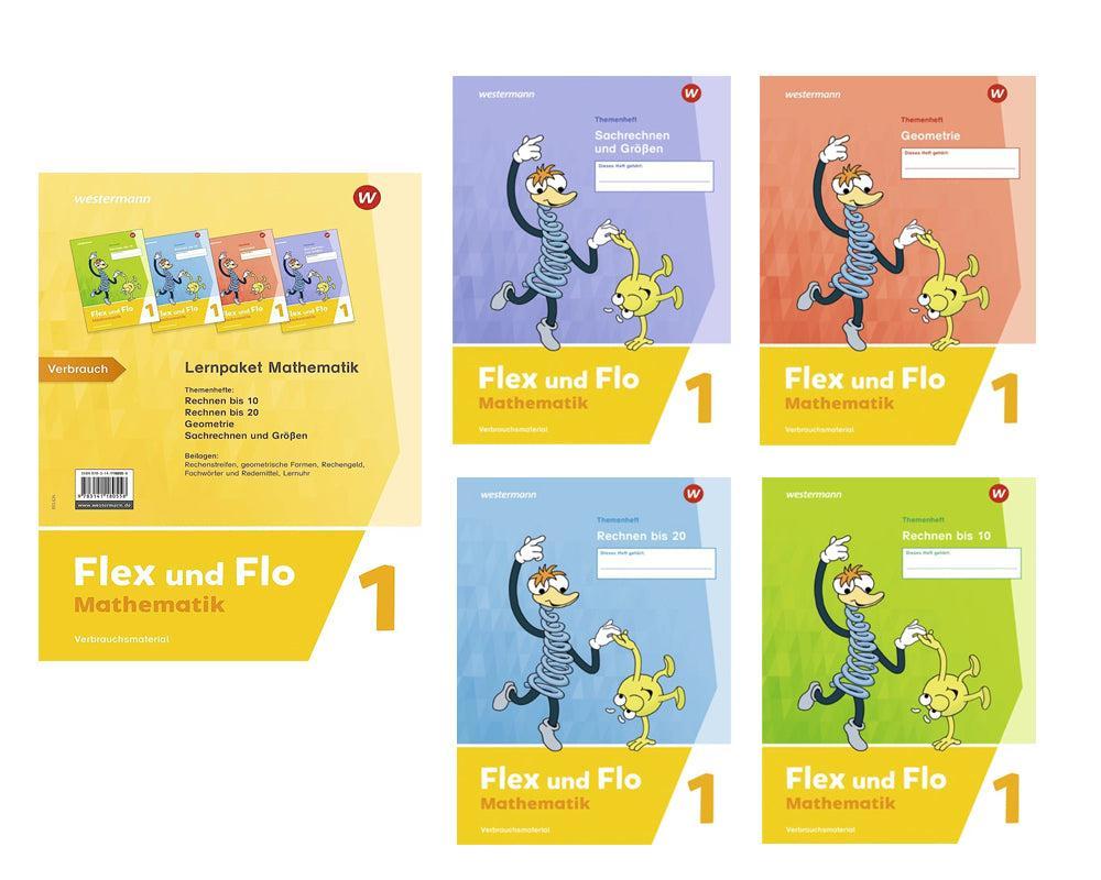 Flex und Flo 1 (4 Arbeitshefte) - Das Paket besteht aus 4 Heften