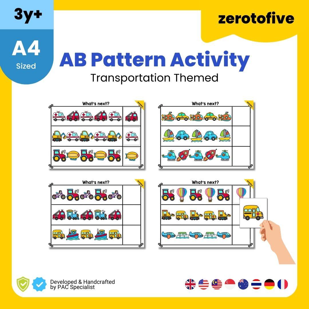 AB Pattern Activity Transportation Themed