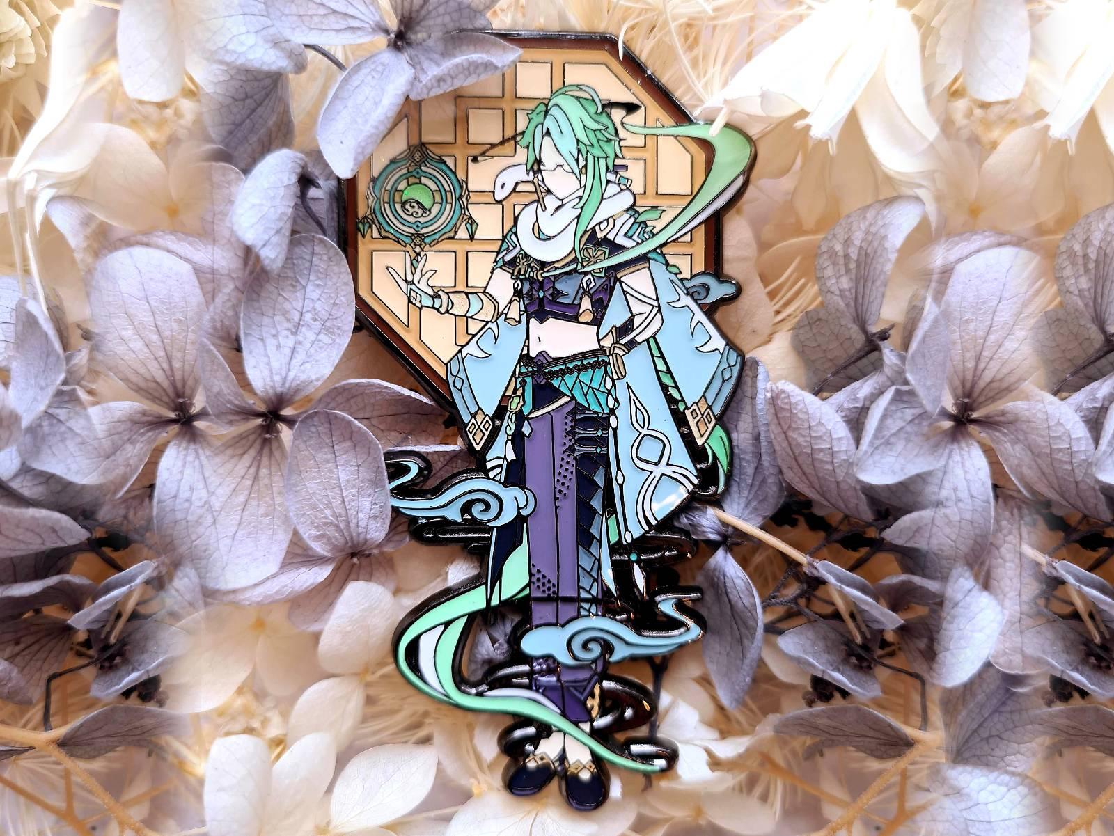 Baizhu Enamel Pin