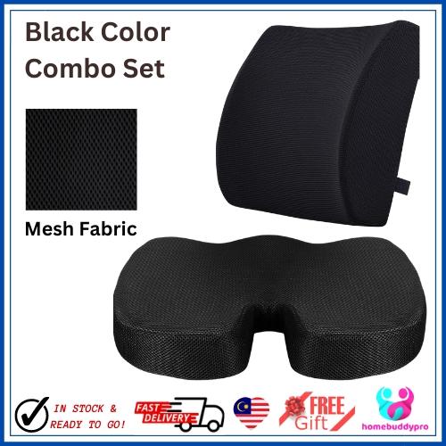 HomeBuddyPro Memory Foam Lumbar Support Cushion for Office Chair & Car, Ergonomic Back Cushion