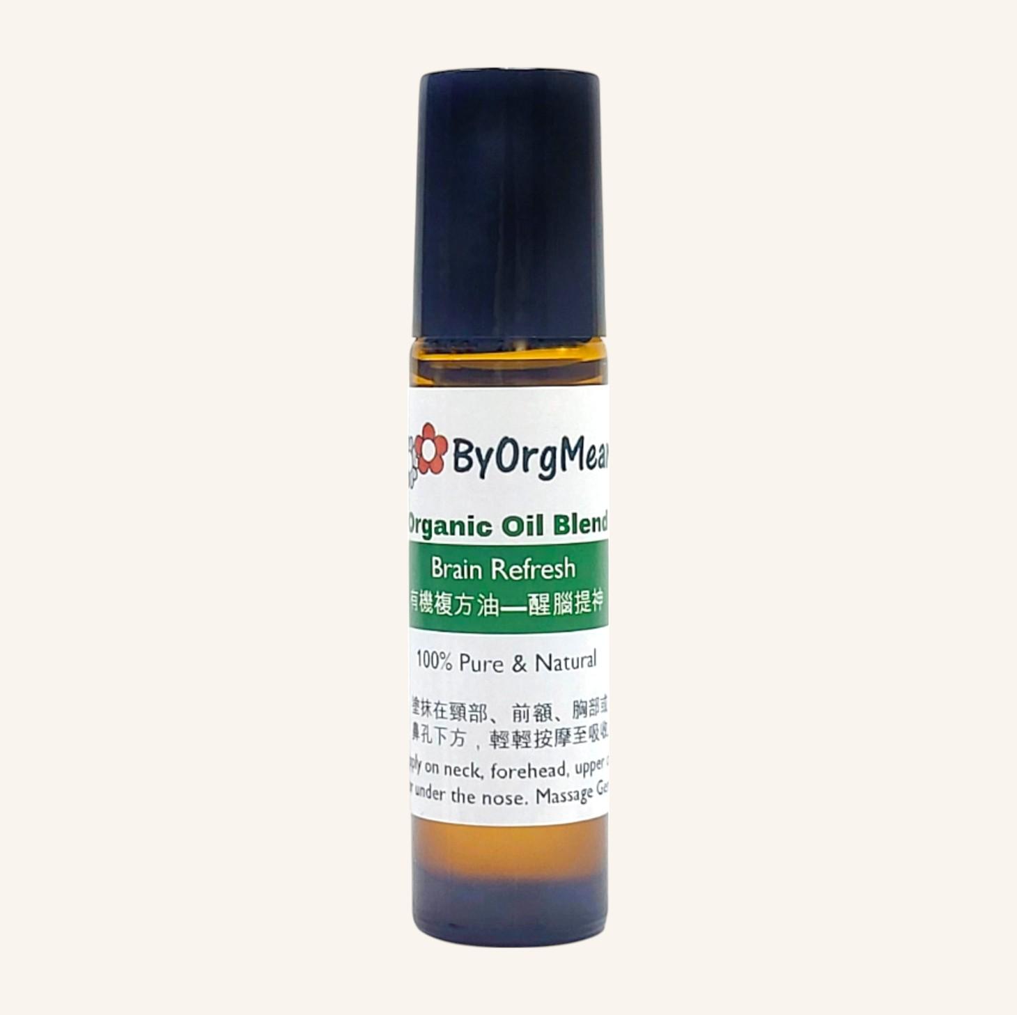ByOrgMeans Organic Oil Blend - Brain Refresh 10ml Roll-On