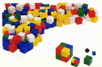1 CM Coloured Cubes