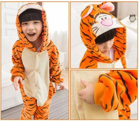 Costume Animal Kids Fleece Tiger (100-140)