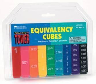 Fraction Tower Cubes : Equivalency Set