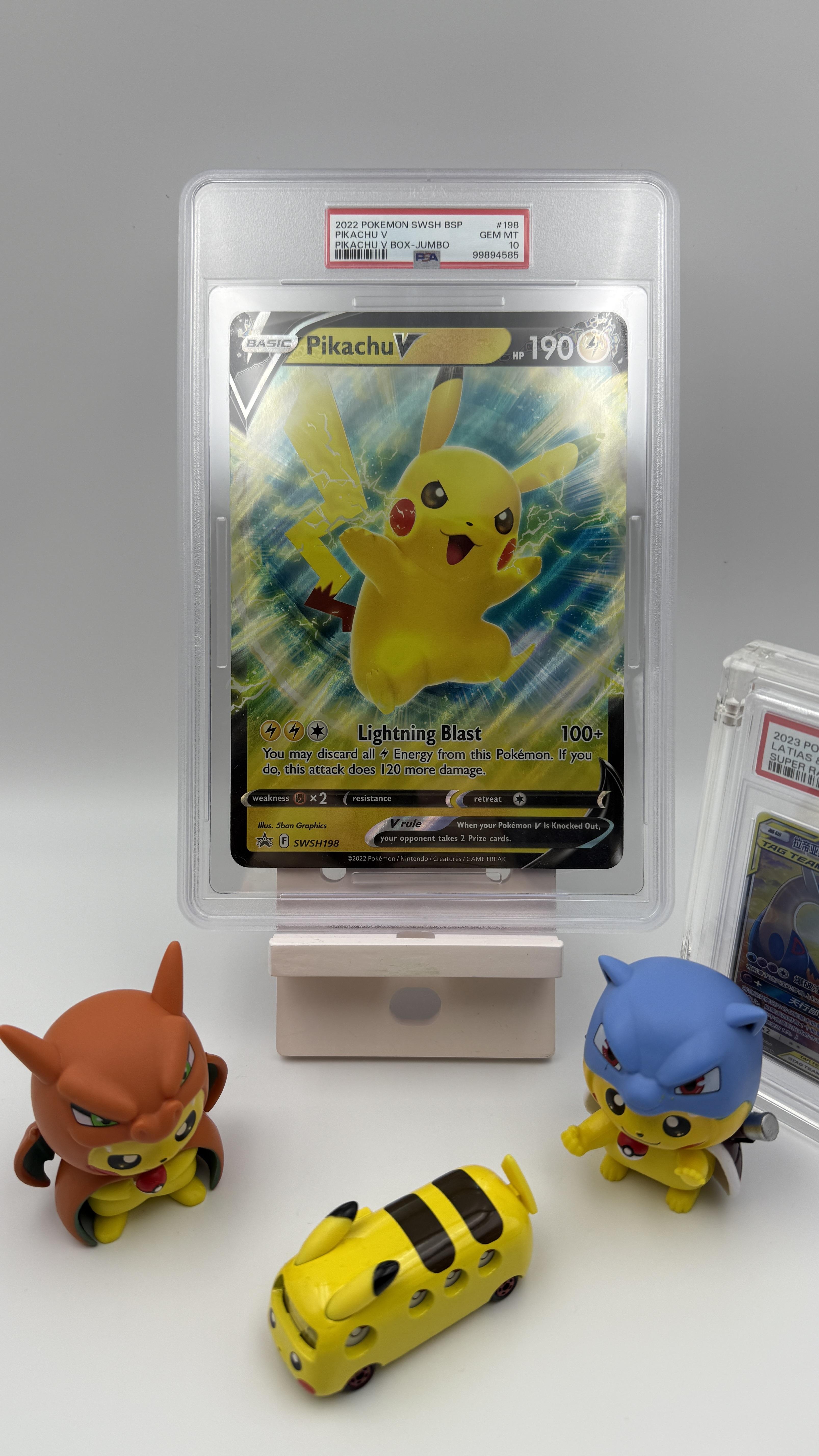 2022 Pokemon SWSH BSP Pikachu V Box SWSH198 Jumbo PSA 10