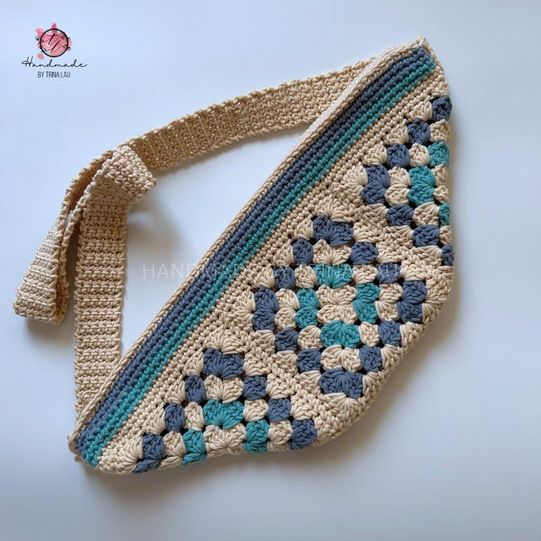 [Pattern] Crochet Granny Square Sling Pouch
