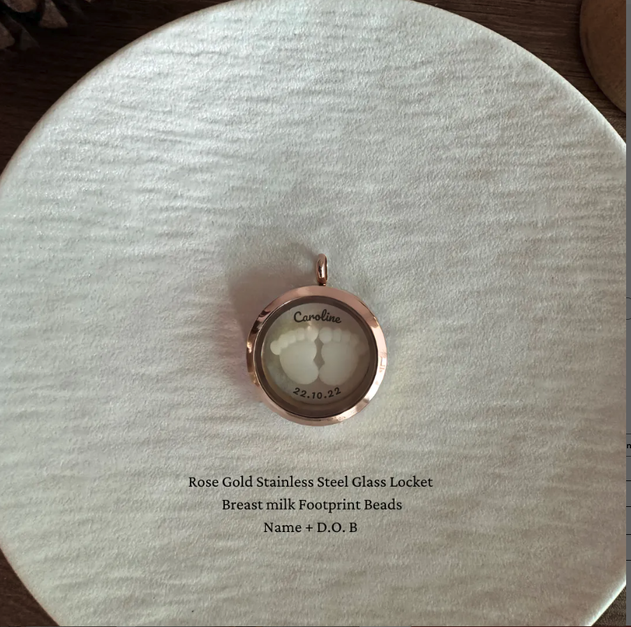Keepsake Locket | Footprint | Name + D.O.B