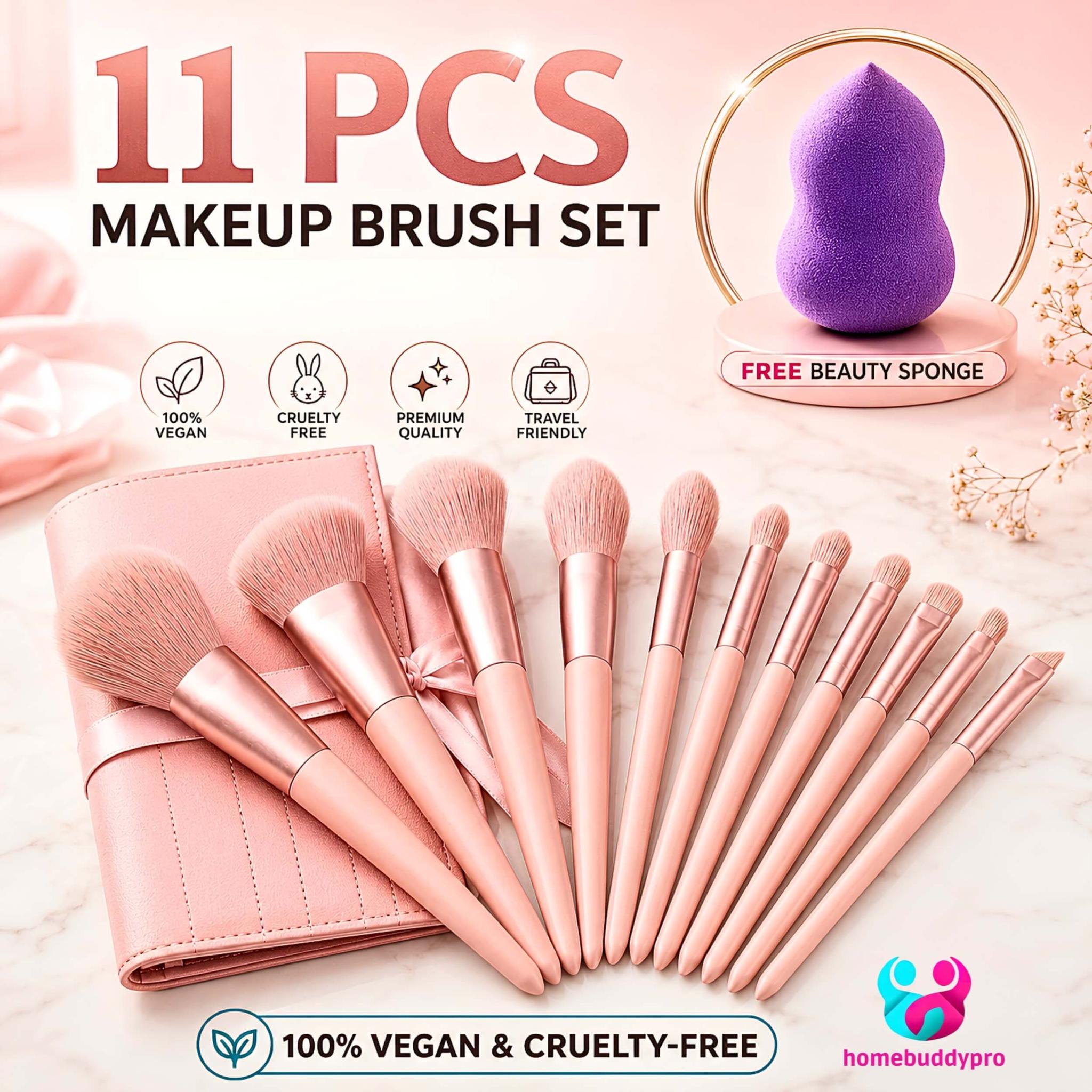 9. 11pcs Makeup Brush Lifestyle