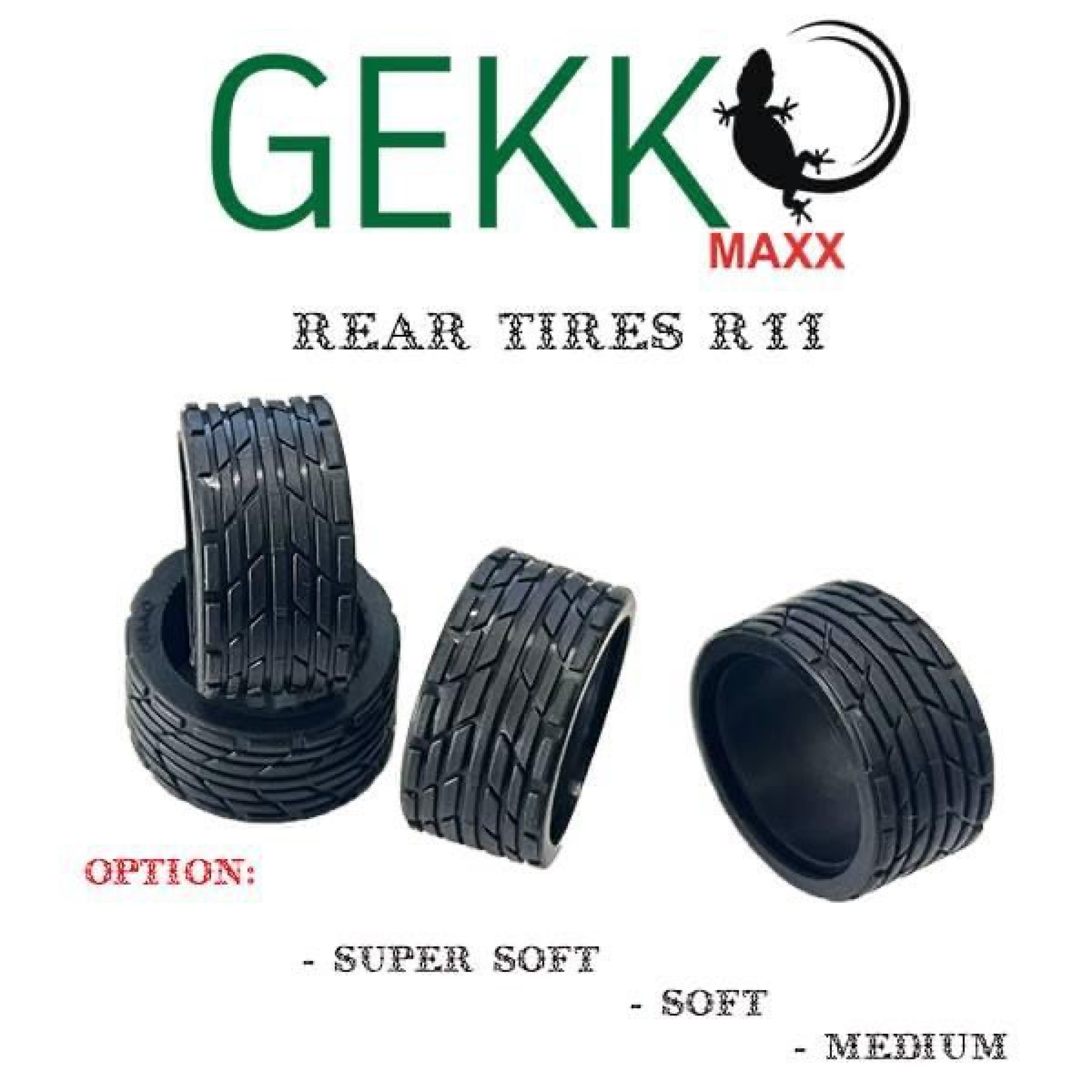 GKM-015 Gekko Maxx Rear Tires R11 (4pcs) - Medium