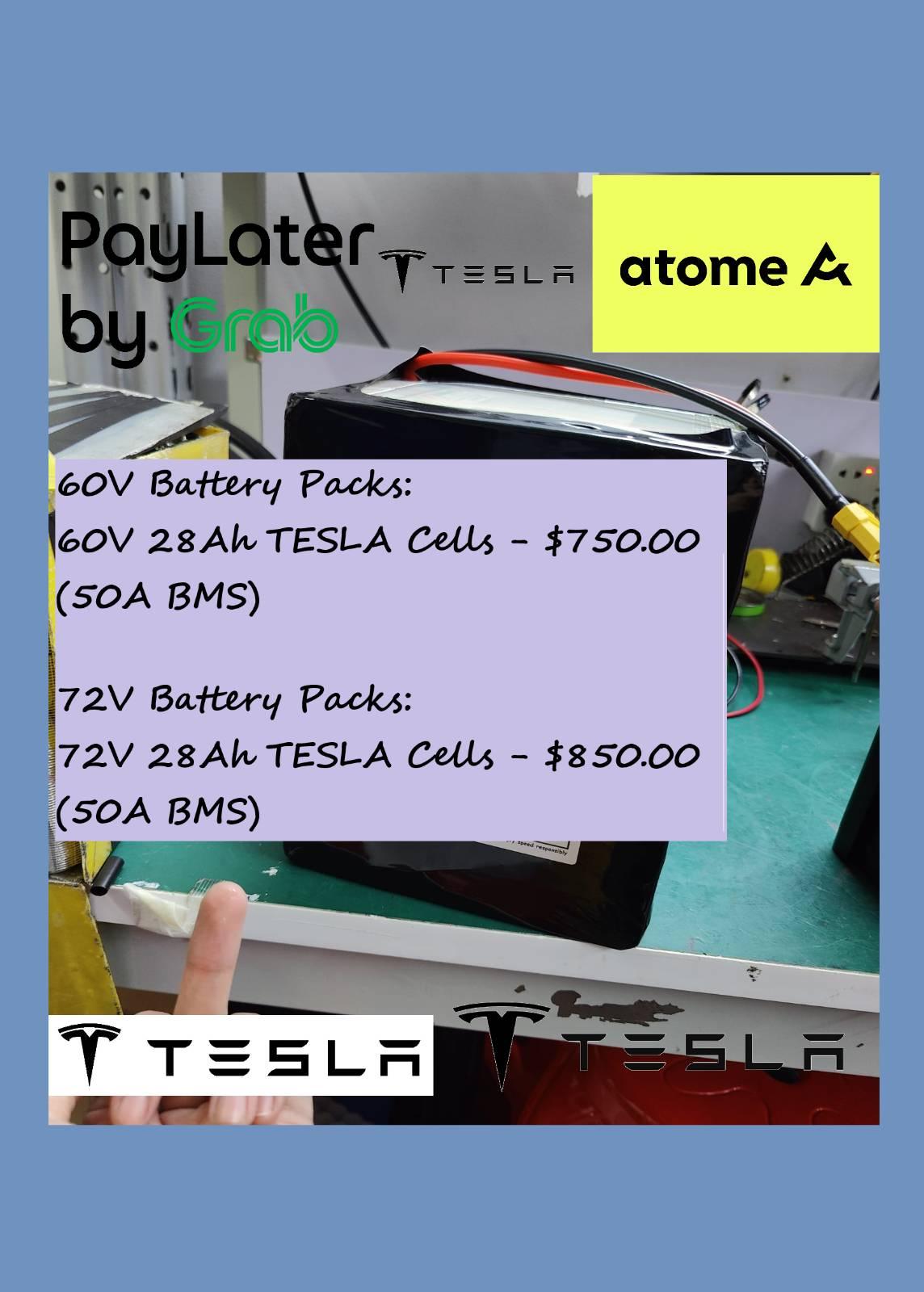60v/72v 28ah Tesla 18650 3 Month Warranty Cube Shape Fiido Eco Drive Jimove MC Mobot Ultra Orca Etc