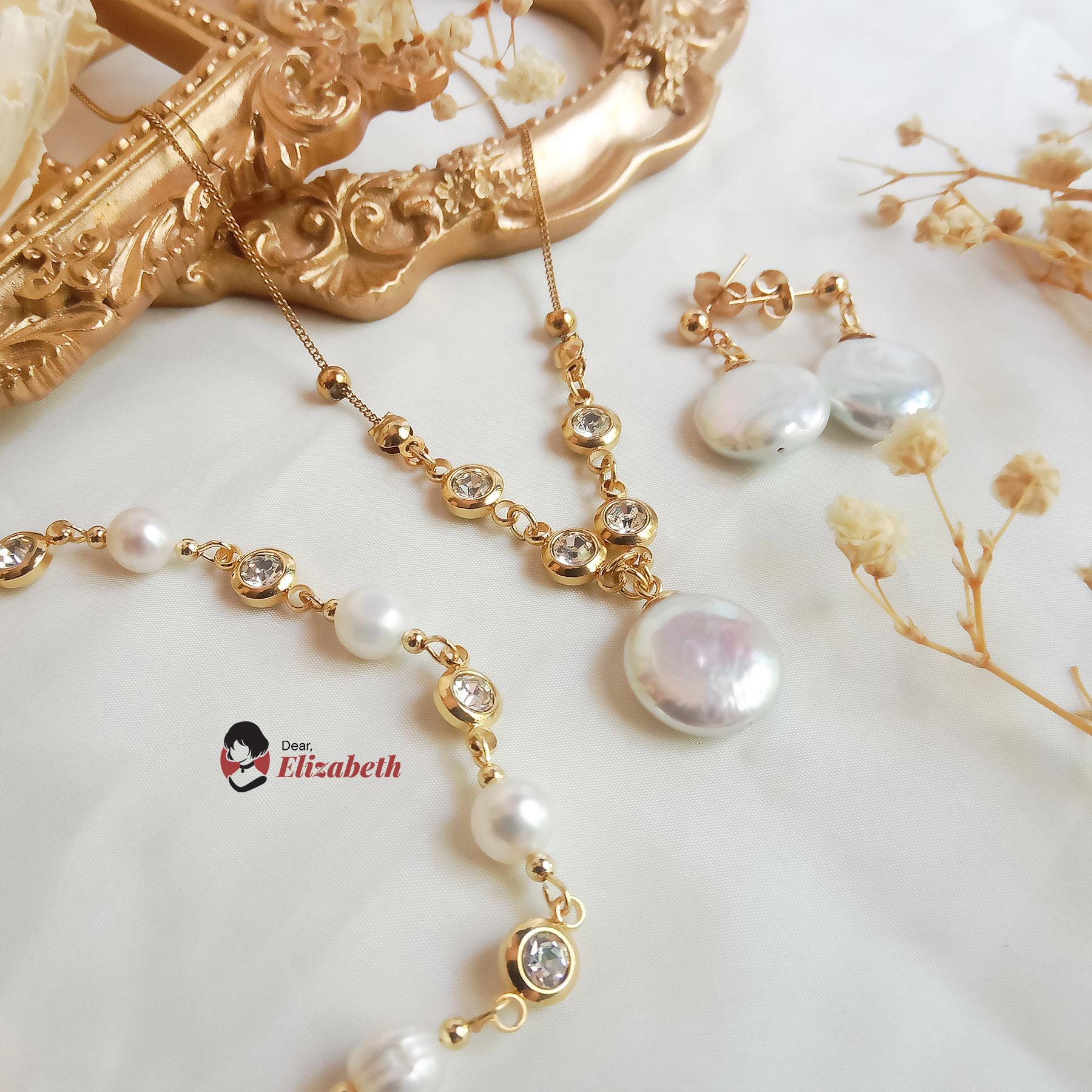 Lady Evelyn Freshwater Coin Pearl Necklace