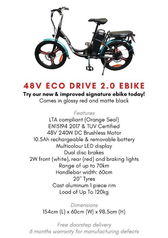 ECO DRIVE 2 LTA APPROVED ELECTRIC BICYCLE