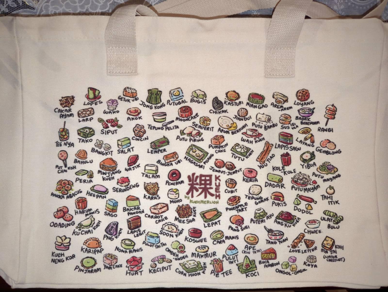 Kueh Extra Large Canvas Totebag